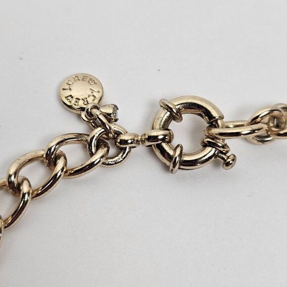 J. Crew Necklace Black White Acrylic Rhinestone Gold Tone Statement Chunky Bib - Picture 8 of 15